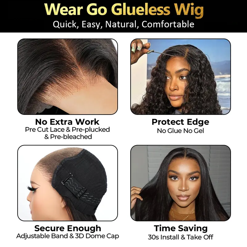Sale Happening Now: 50% OFF – Pre-Cut Lace Wig · Seamless Natural Blend