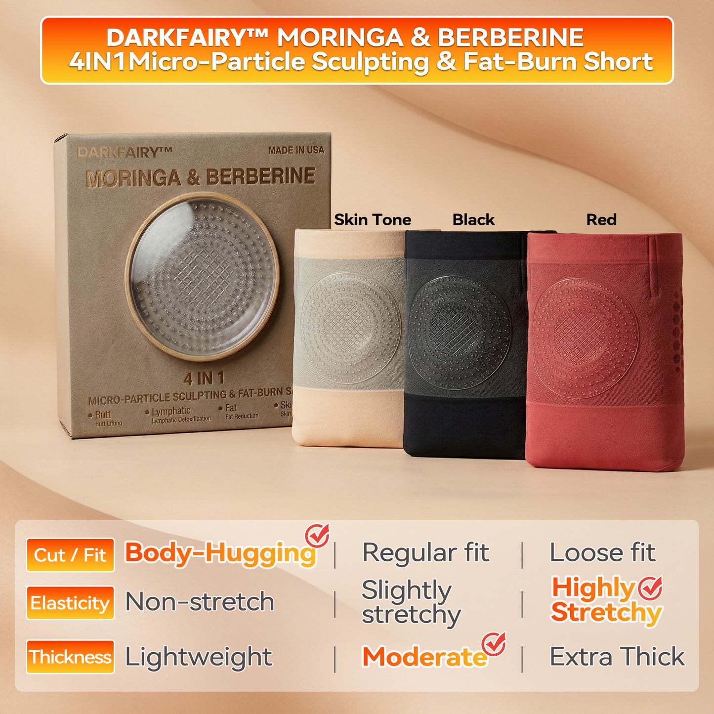 Official Brand Store | 🛡️2026 Moringa & Berberine 4-in-1 Micro-Particle Shaping & Fat Burning Shorts